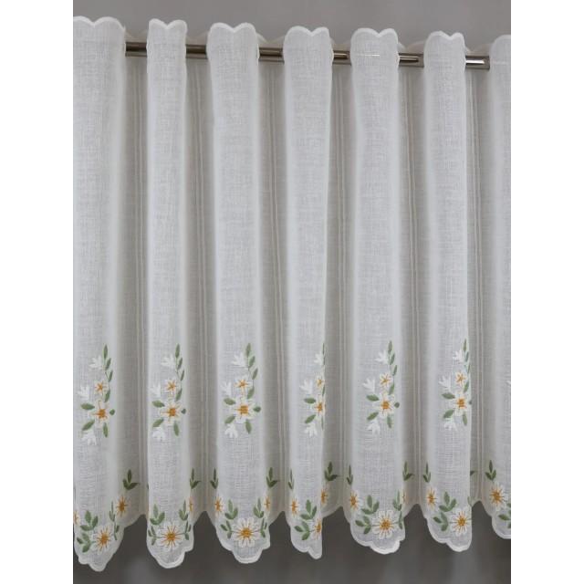 Firana zazdrostka kwiatki wiosenna naturalny wygląd 362 – Do kuchni – zdjęcie 4