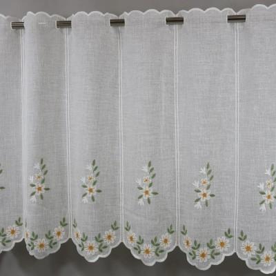 Firana zazdrostka kwiatki wiosenna naturalny wygląd 362 – Do kuchni – zdjęcie 2