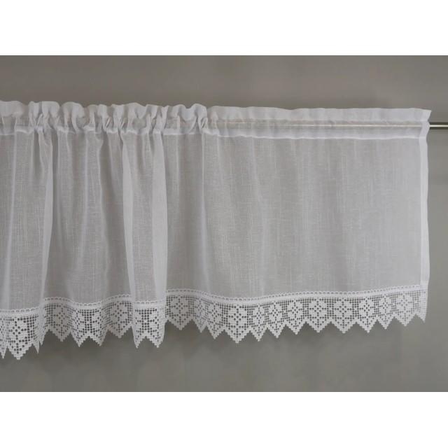 Firana do kuchni zazdrostka z gipiurą biała 366 – Do kuchni – zdjęcie 2