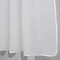 Firana z białego kreszu obszyta lamówką taras balkon 270 – Firany – zdjęcie 1