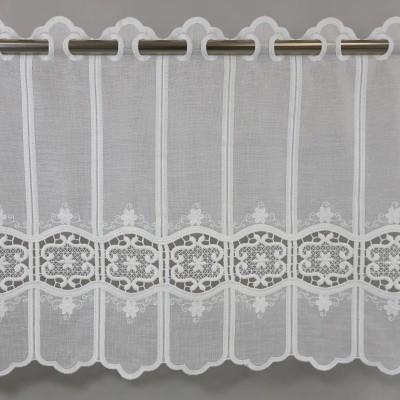 Zazdrostka kremowa z batystu z haftem i gipiurą 373 – Do kuchni – zdjęcie 1