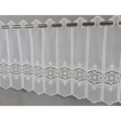 Zazdrostka kremowa z batystu z haftem i gipiurą 373 – Do kuchni – zdjęcie 2