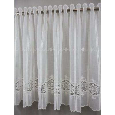 Zazdrostka kremowa z batystu z haftem i gipiurą 373 – Do kuchni – zdjęcie 5