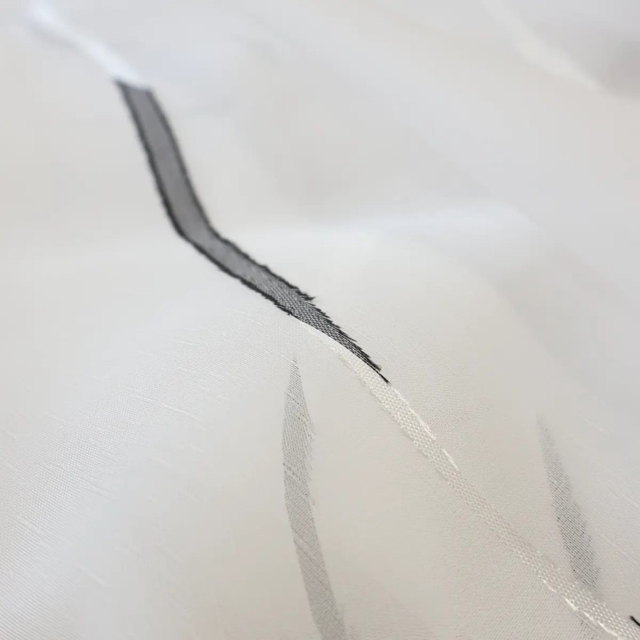 Firana panelowa biało-szara z koralikami 374 – Firany – zdjęcie 2