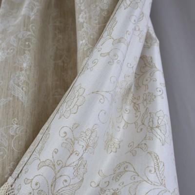 Lambrekin dekoracyjny beżowy z koronkowym wykończeniem 378 – Firany – zdjęcie 2