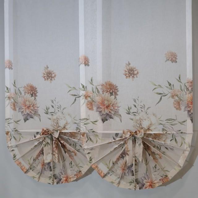 Firana panel wachlarz kwiaty naturalny wygląd 304 – Firany – zdjęcie 6