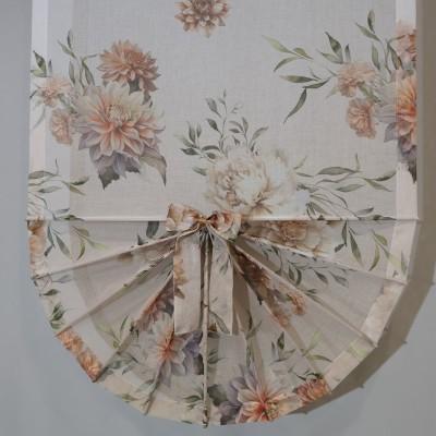 Firana panel wachlarz kwiaty naturalny wygląd 304 – Firany – zdjęcie 1