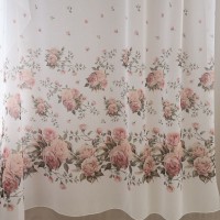Firana z motywem róż shabby chic 385 – Firany – zdjęcie 1
