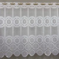 Firana zazdrostka żakardowa biała w koła 386 – Do kuchni – zdjęcie 4