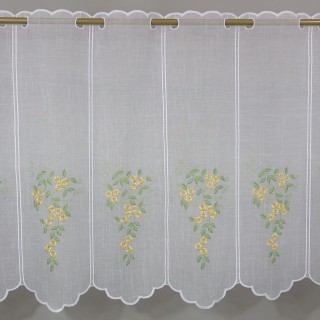 Zazdrostka haftowana biała żółte kwiaty 388 – Do kuchni – zdjęcie 2