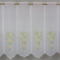 Zazdrostka haftowana biała żółte kwiaty 388 – Do kuchni – zdjęcie 2