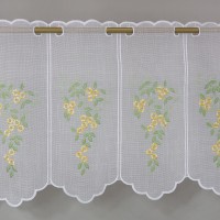 Zazdrostka haftowana biała żółte kwiaty 388 – Do kuchni – zdjęcie 1