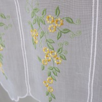 Zazdrostka haftowana biała żółte kwiaty 388 – Do kuchni – zdjęcie 5