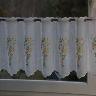 Zazdrostka haftowana biała żółte kwiaty 388 – Do kuchni – zdjęcie 6