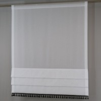 Firana panelowa ekran z czarnymi chwościkami 186 – Firany – zdjęcie 3