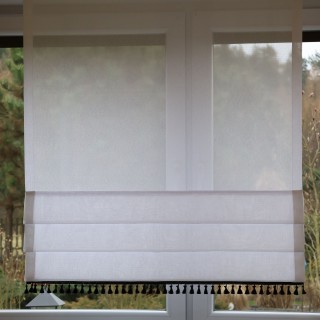 Firana panelowa ekran z czarnymi chwościkami 186 – Firany – zdjęcie 4