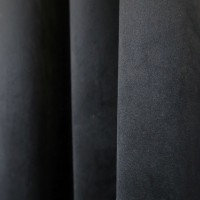 Zasłona velvet czarna zaciemniająca 402