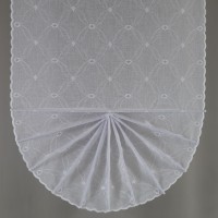 Firana panelowa wachlarz z geometrycznym haftem 029