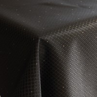 Obrus plamoodporny czarny ze złotym geometrycznym wzorem 034