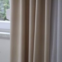 Zasłona welurowa velvet beżowa 084