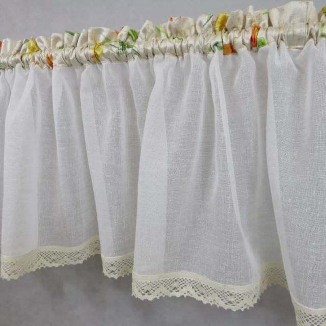 Firana do kuchni żonkile komplet 068 – Do kuchni – zdjęcie 3