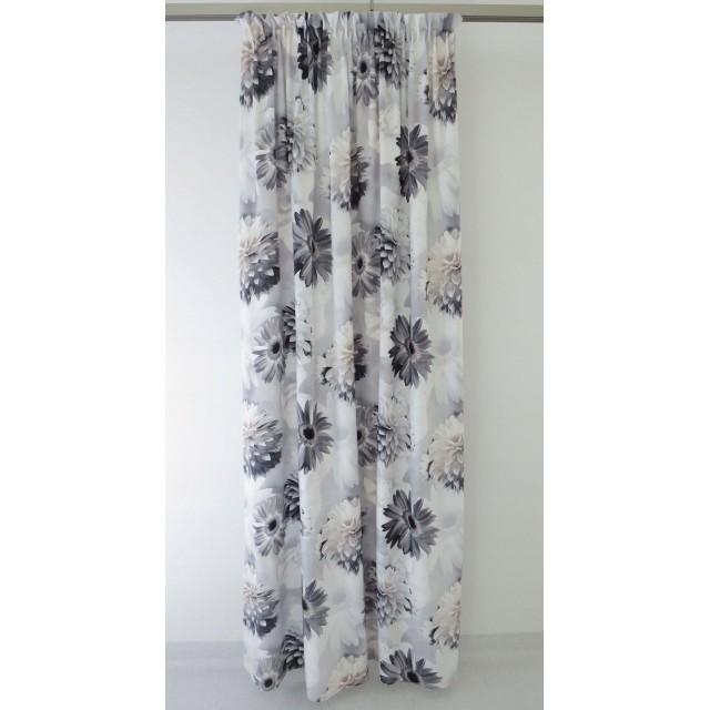 Zasłona gotowa kwiaty 3D efekt zamszu 050 – Zasłony – zdjęcie 3