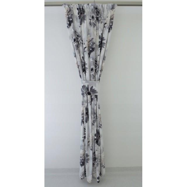 Zasłona gotowa kwiaty 3D efekt zamszu 050 – Zasłony – zdjęcie 4