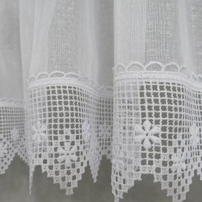 Firana biała zazdrostka z gipiurą 076 – Do kuchni – zdjęcie 2