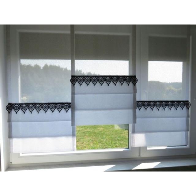 Firana panelowa z czarną gipiurą 083 – Firany – zdjęcie 3