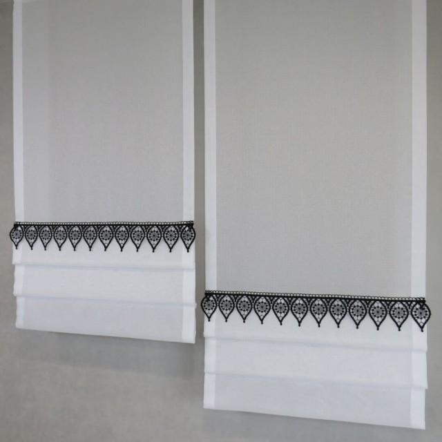 Firana panelowa z czarną gipiurą 083 – Firany – zdjęcie 4