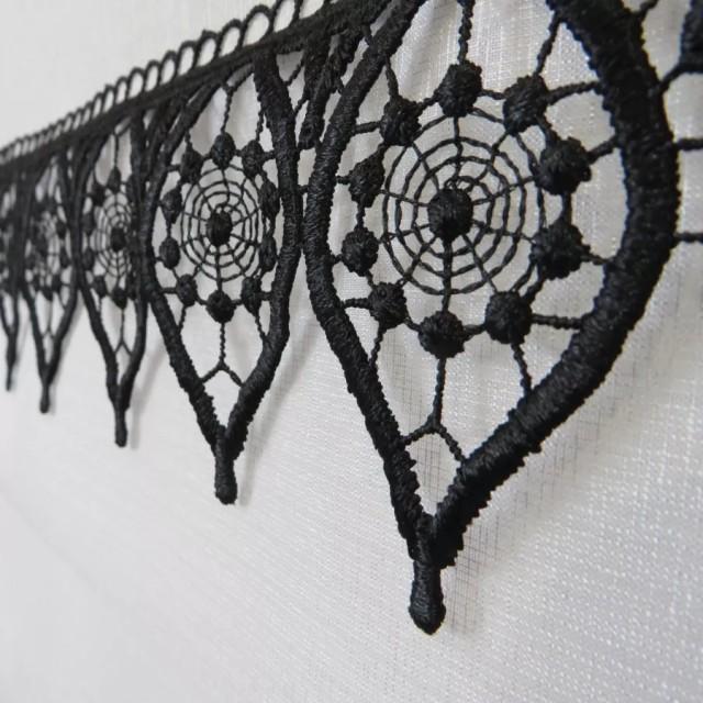 Firana panelowa z czarną gipiurą 083 – Firany – zdjęcie 2