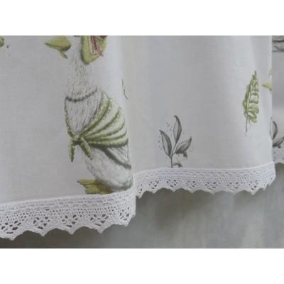 Firana zazdrostka z białej bawełny gąski 088 – Do kuchni – zdjęcie 2