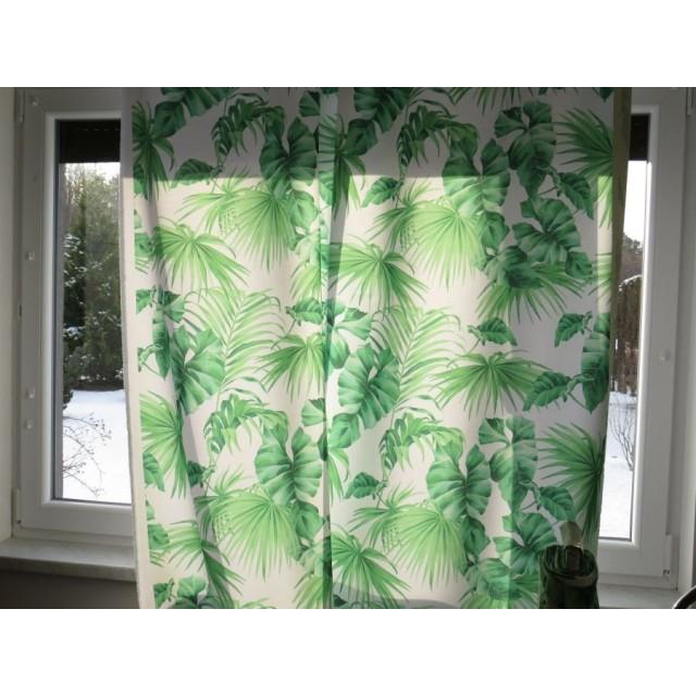 Tkanina zielone liście 090 – Na metry – zdjęcie 2