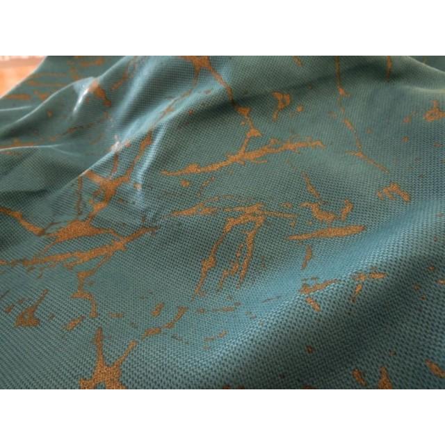 Tkanina marmurek turkusowo morski 091 – Na metry – zdjęcie 2