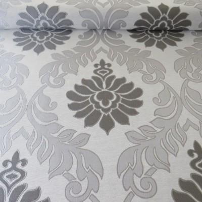 Tkanina szara wzór ornamentowy 093 – Na metry – zdjęcie 1