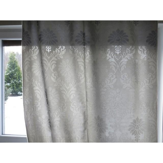 Tkanina szara wzór ornamentowy 093 – Na metry – zdjęcie 2