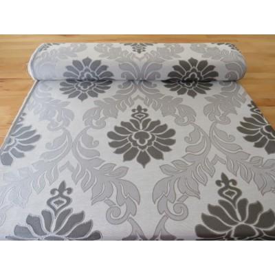 Tkanina szara wzór ornamentowy 093 – Na metry – zdjęcie 4