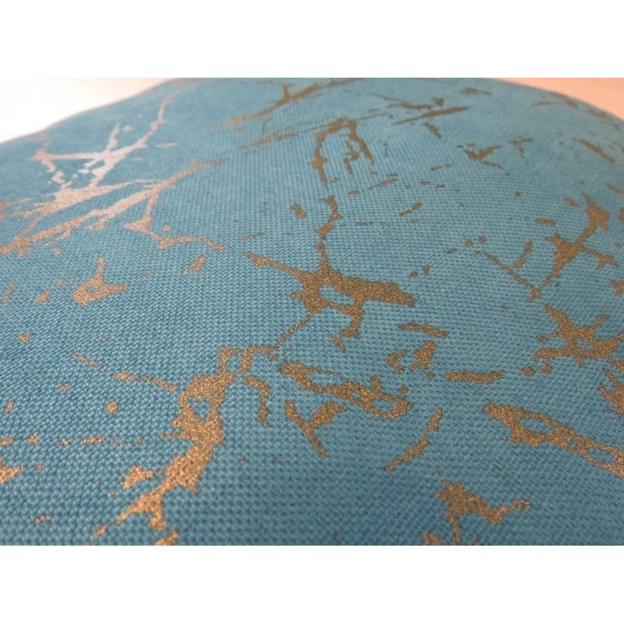 Poszewka na poduszkę dekoracyjna turkusowy morski złoty 096 – Dodatki – zdjęcie 2