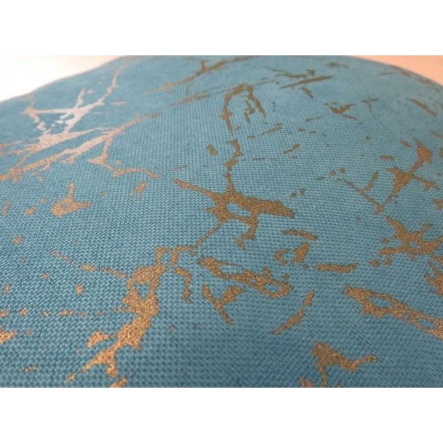 Poszewka na poduszkę dekoracyjna turkusowy morski złoty 096 – Dodatki – zdjęcie 2