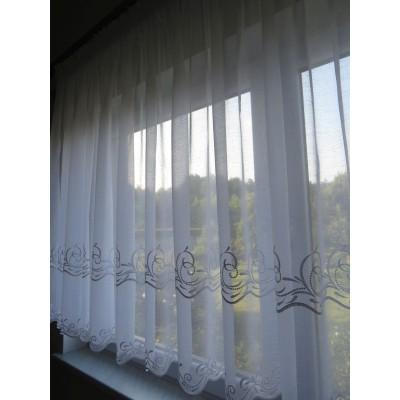 Prosta firana z ozdobną kantą 103 – Firany – zdjęcie 3