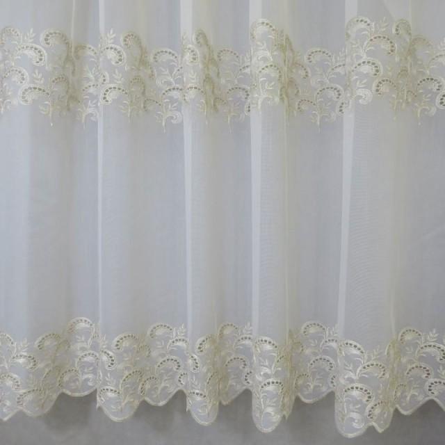 Tkanina firana z kantą złoty 106 – Na metry – zdjęcie 2