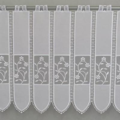 Firana zazdrostka do kuchni biała z haftem 114 – Do kuchni – zdjęcie 1