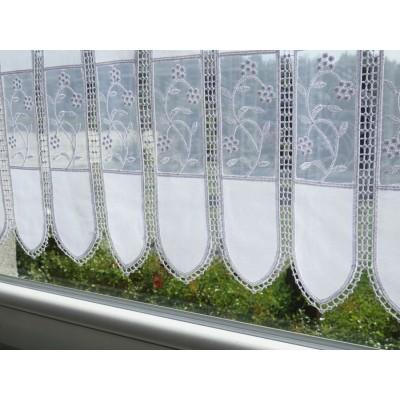 Firana zazdrostka do kuchni biała z haftem 114 – Do kuchni – zdjęcie 6