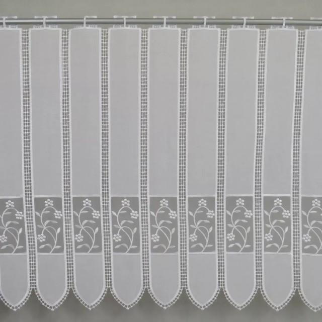 Firana zazdrostka do kuchni biała z haftem 114 – Do kuchni – zdjęcie 2