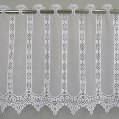Firana zazdrostka biała z gipiurą 115 – Do kuchni – zdjęcie 1