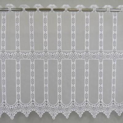 Firana zazdrostka biała z gipiurą 115 – Do kuchni – zdjęcie 2