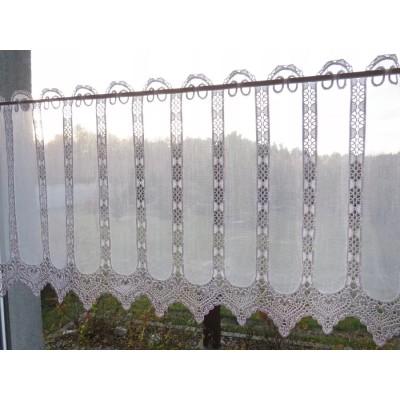 Firana zazdrostka biała z gipiurą 115 – Do kuchni – zdjęcie 4