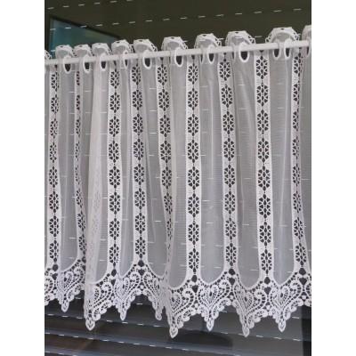 Firana zazdrostka biała z gipiurą 115 – Do kuchni – zdjęcie 5