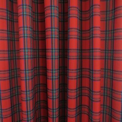 Czerwona zasłona w kratę szkocką 120 – Zasłony – zdjęcie 1