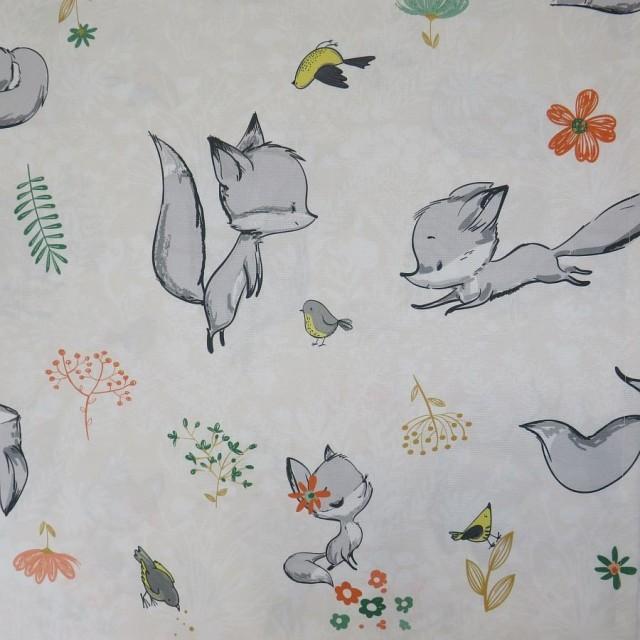 Zasłona dziecięca wzór lisy 123 – Zasłony – zdjęcie 1